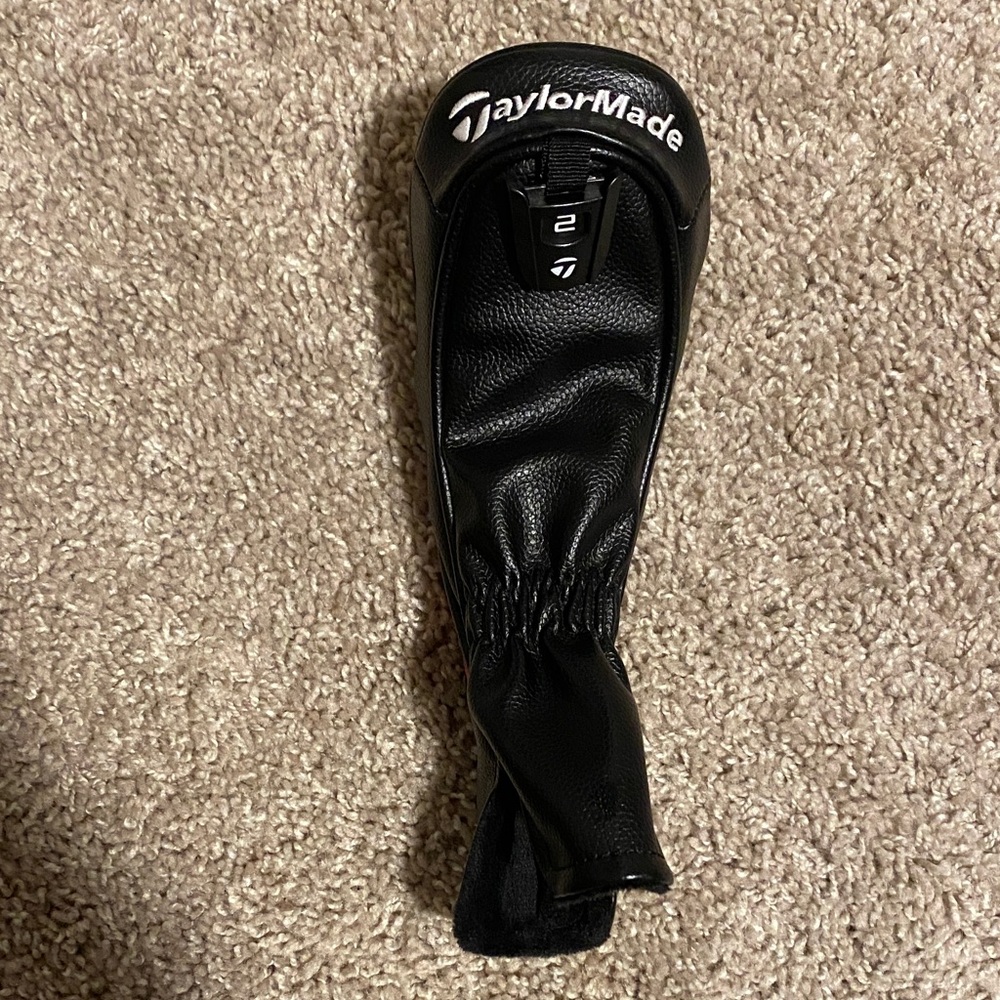 TaylorMade Black Hybrid Headcover with White Logo